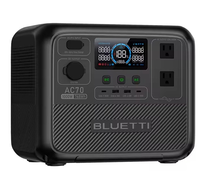 Bluetti AC70 1000W 768Wh Portable Power Station: $250.45