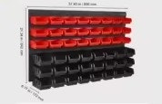 Vevor SucceBuy 48-Piece Wall-Mounted Storage Bin: $25.02