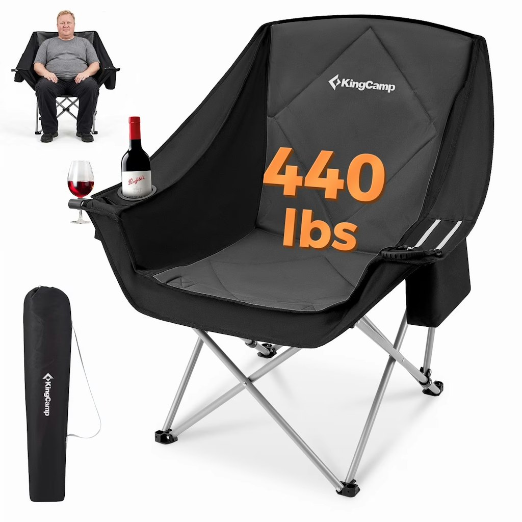 KingCamp Padded Oversized Folding Camping Chair: $67