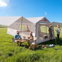 Lilypelle 12-Person Inflatable Camping Tent w/ Canopy, Stove Jack & AC Port for $541 + free shipping