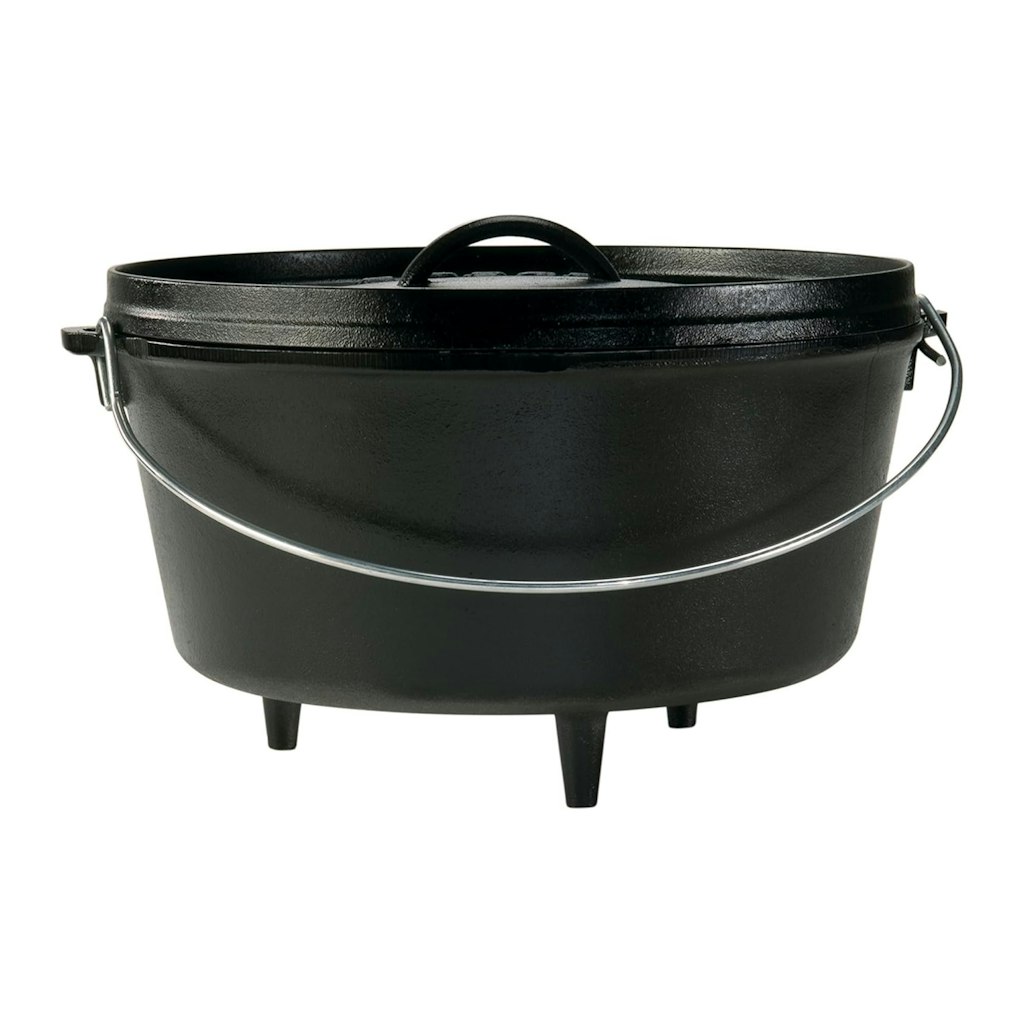 Lodge 8-Quart Seasoned Cast Iron Camp Outdoor Dutch Oven w/ Lid: $90
