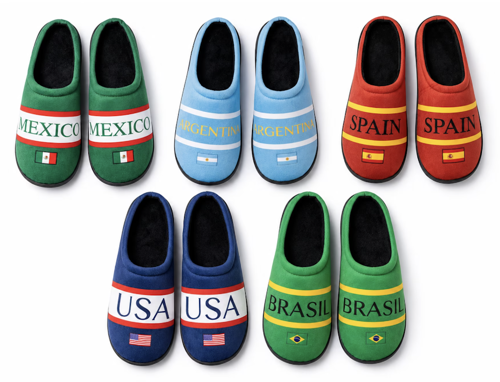 Ground Up Men's Soccer Fan Slippers: $5.00