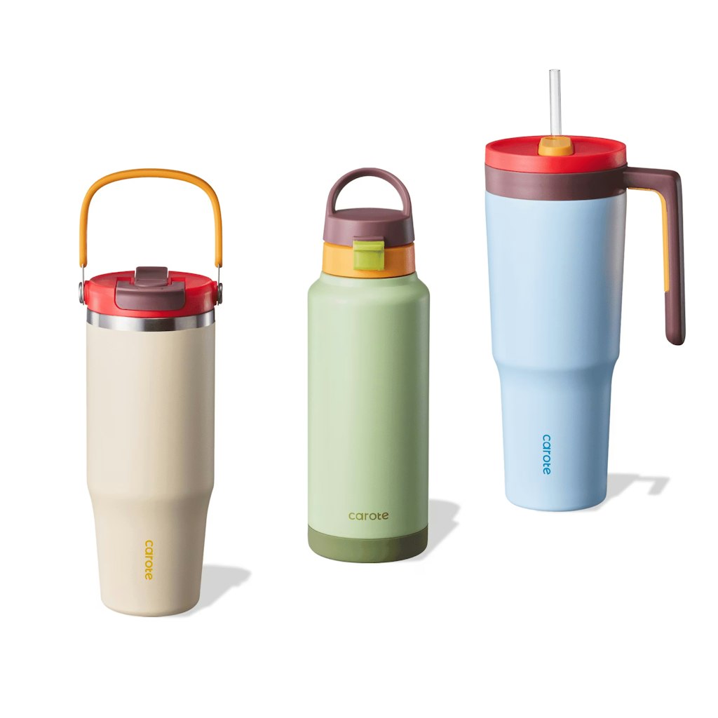 Carote 3-Piece Insulated Stainless Steel Water Bottle Set: $25