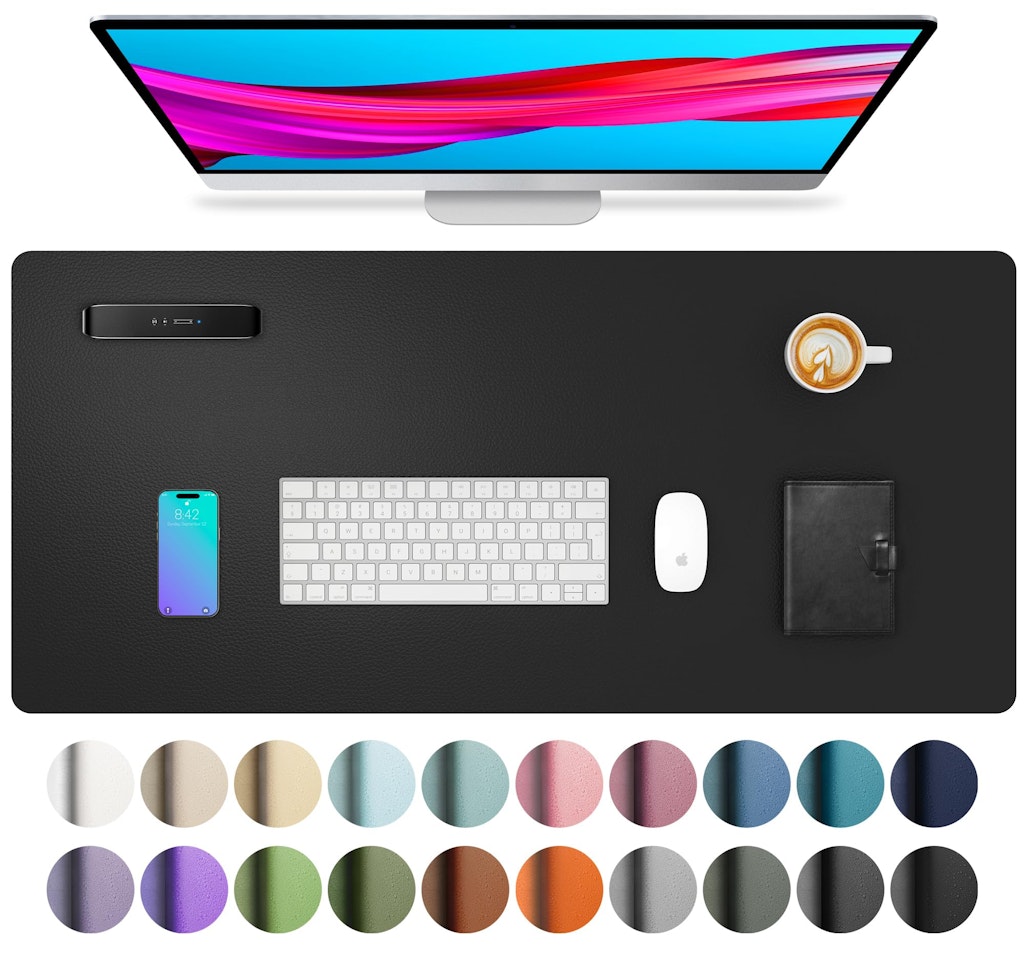 Aothia Non-Slip Waterproof PU Leather Desk Pad Protector: $8.54