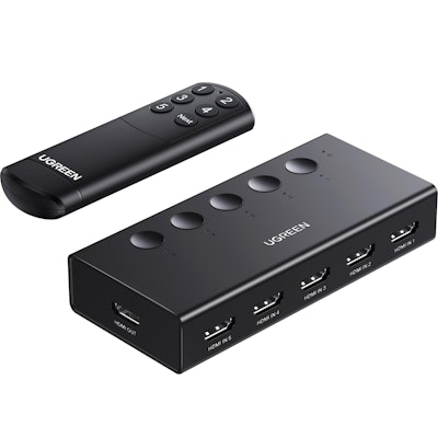 UGREEN 5-in-1 4K HDMI Switch w/ Remote for $26 + free shipping