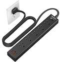 Flat Plug Surge Protector Power Strip for $10 + free shipping w/ Prime