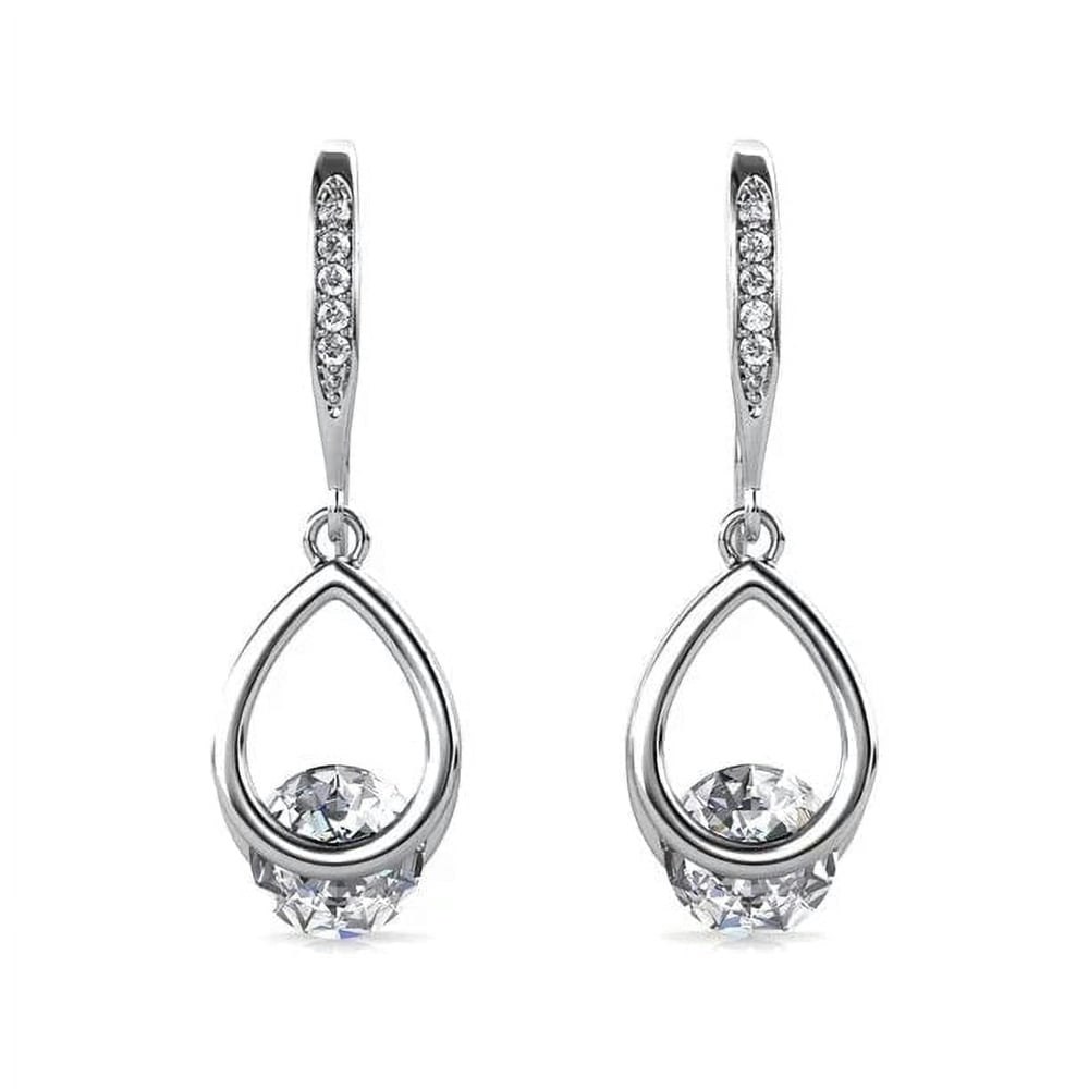 Cate & Chloe Brenda 18k White Gold Plated Drop Earrings with Swarovski Crystals: $16.99 Cate & Chloe Brenda 18k White Gold Plated Drop Earrings with Swarovski Crystals: $16.99