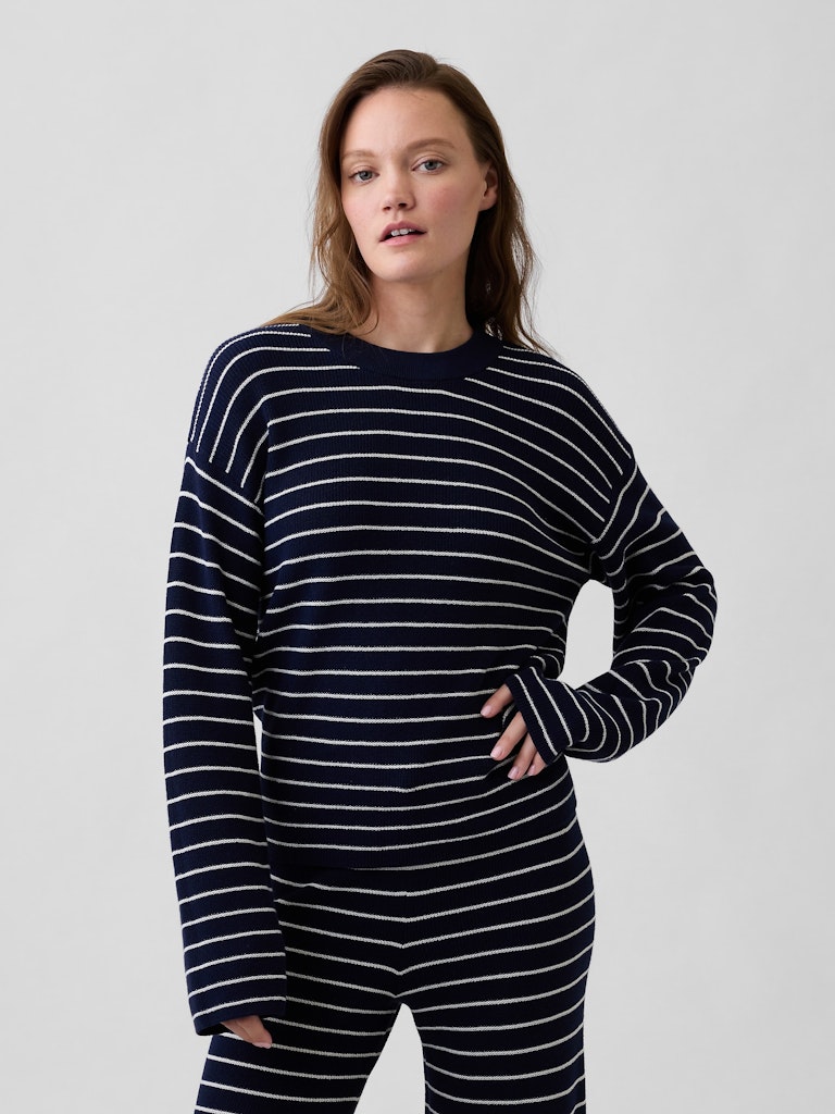 Relaxed Shaker-Stitch Crewneck Sweater: $19.99 Relaxed Shaker-Stitch Crewneck Sweater: $19.99