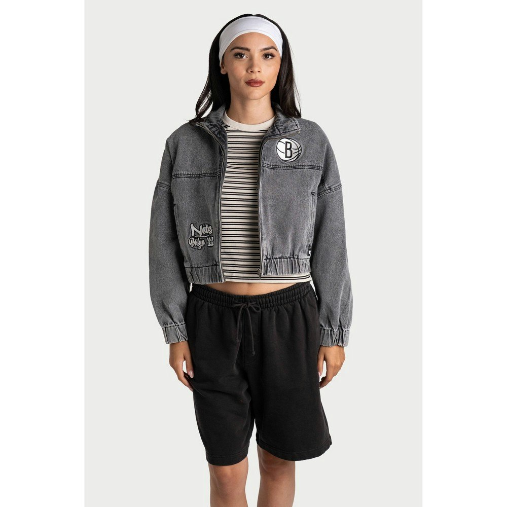 Brooklyn Nets Denim Cropped Jacket: $79.99 Brooklyn Nets Denim Cropped Jacket: $79.99