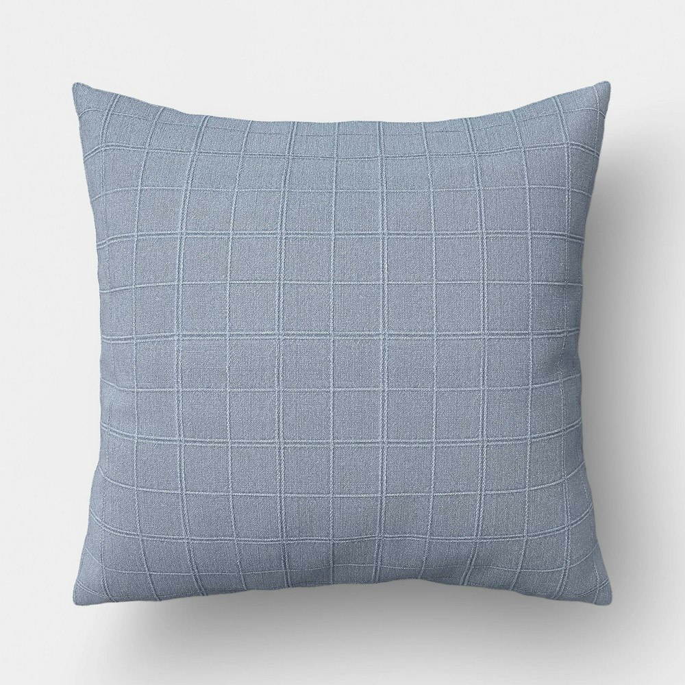 Threshold Oversized Square Woven Washed Windowpane Pillow: $30