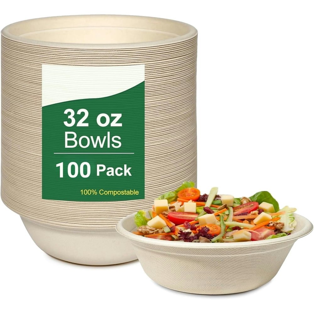 32oz Heavy-Duty Disposable Paper Bowls 100-Pack: $22.04 32oz Heavy-Duty Disposable Paper Bowls 100-Pack: $22.04