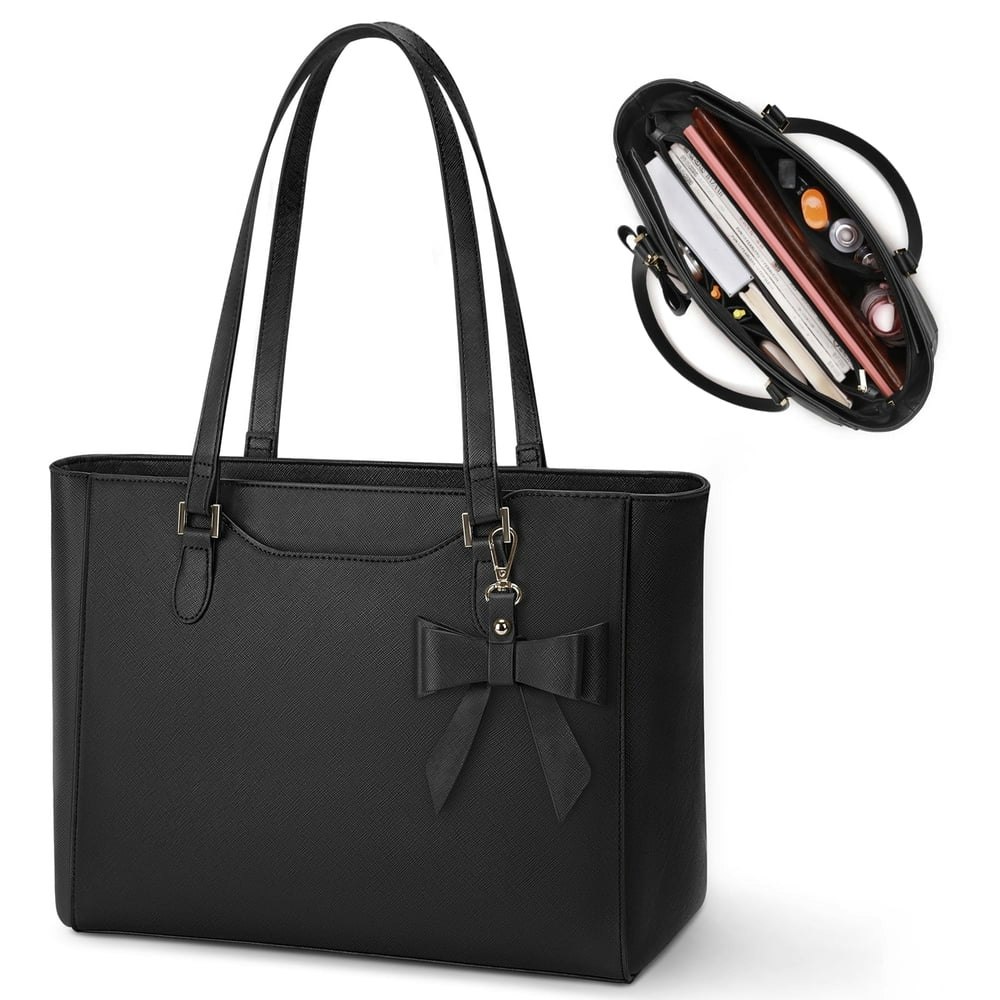 Rainsmore PU Leather Work Tote Bag: $24.89