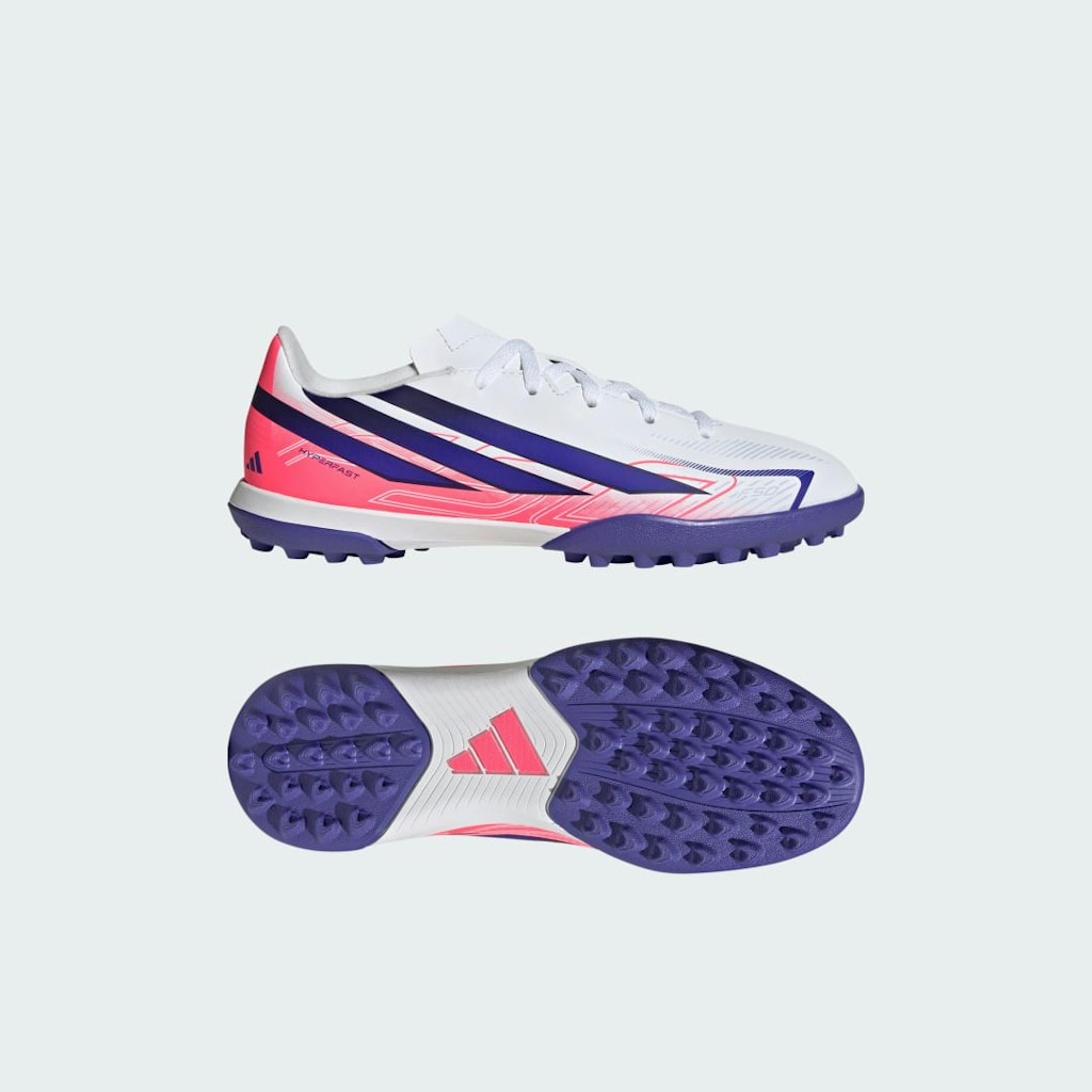 F50 Hyperfast Turf Soccer Cleats Kids: $50