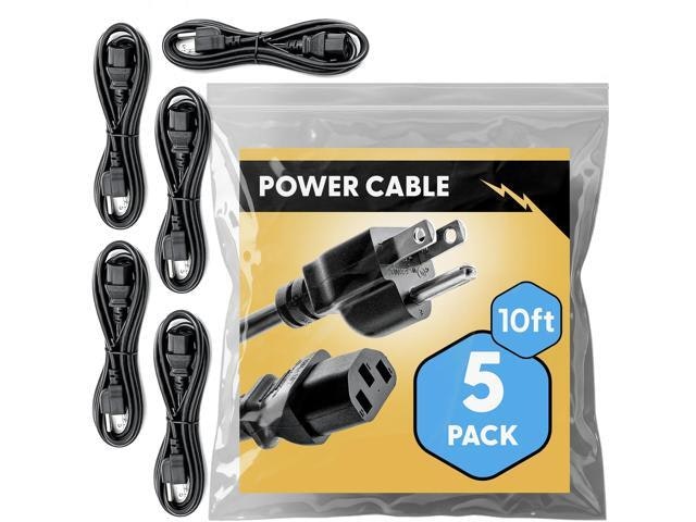 Universal 10-Foot IEC C13 to NEMA 5-15P Power Cord 5-Pack: $44.99 Universal 10-Foot IEC C13 to NEMA 5-15P Power Cord 5-Pack: $44.99
