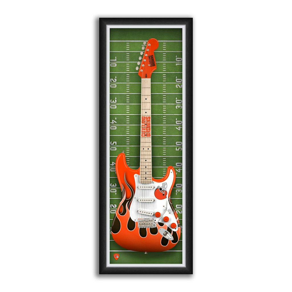 Cleveland Browns 14" x 37" Framed Electric Guitar Print: $84.99
