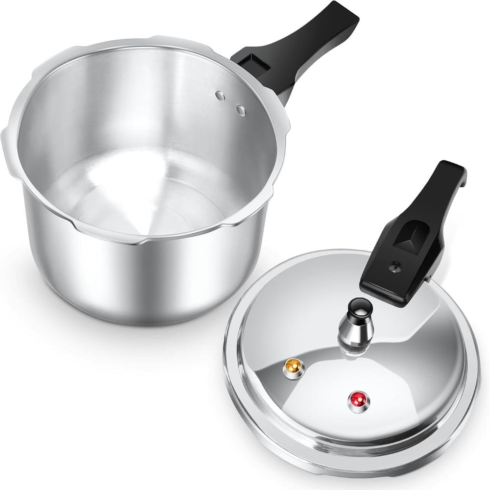 Tebru 3L Aluminum Stovetop Pressure Cooker: $28.79