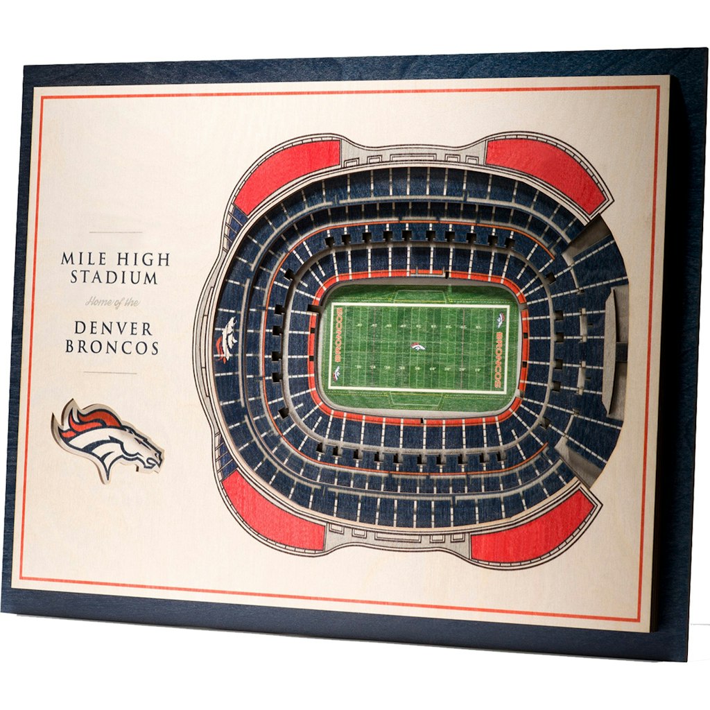 Denver Broncos 17'' x 13'' 5-Layer StadiumViews 3D Wall Art: $59.99