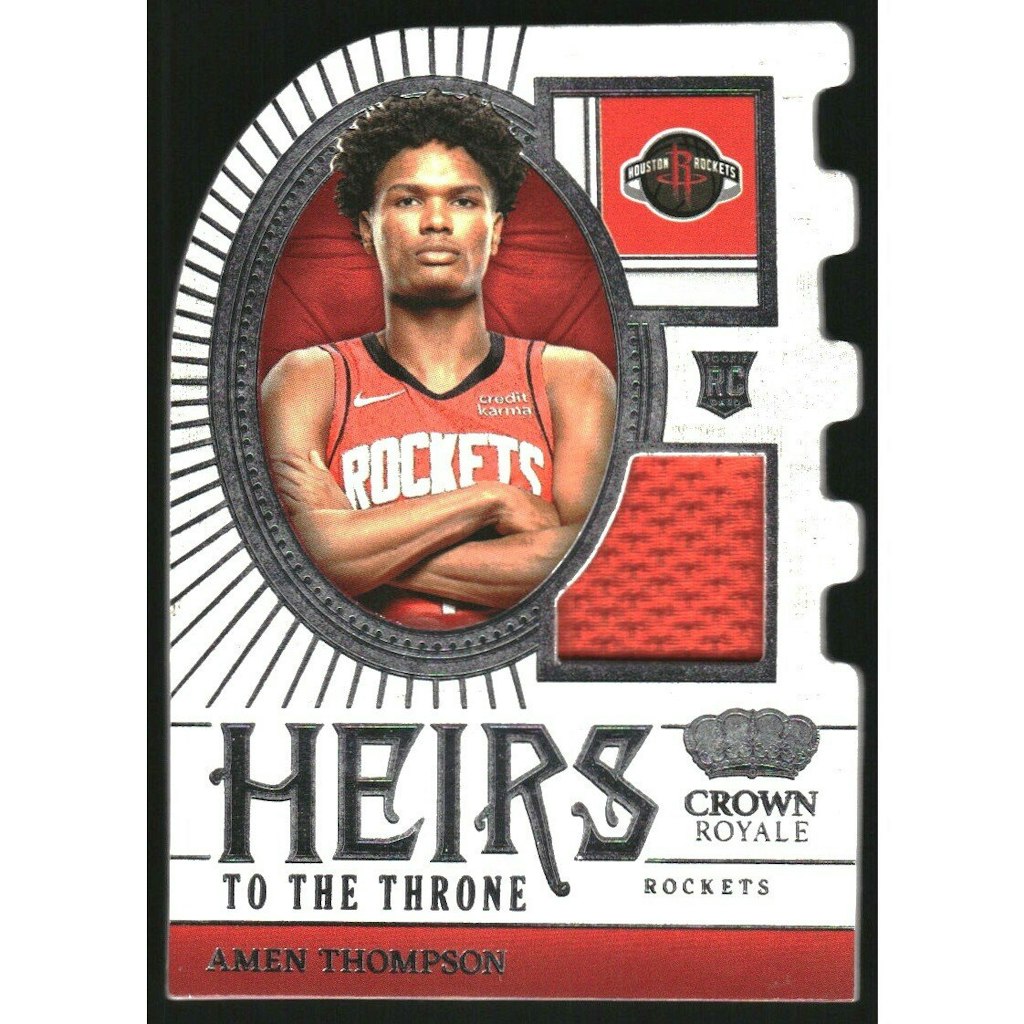 2023-24 Crown Royale Amen Thompson Heirs to the Throne Jersey Card: $15