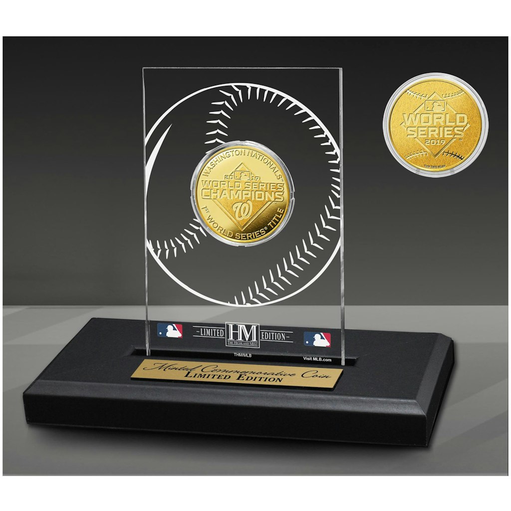 Highland Mint Washington Nationals 2019 World Series Champions Gold Coin Display: $69.99