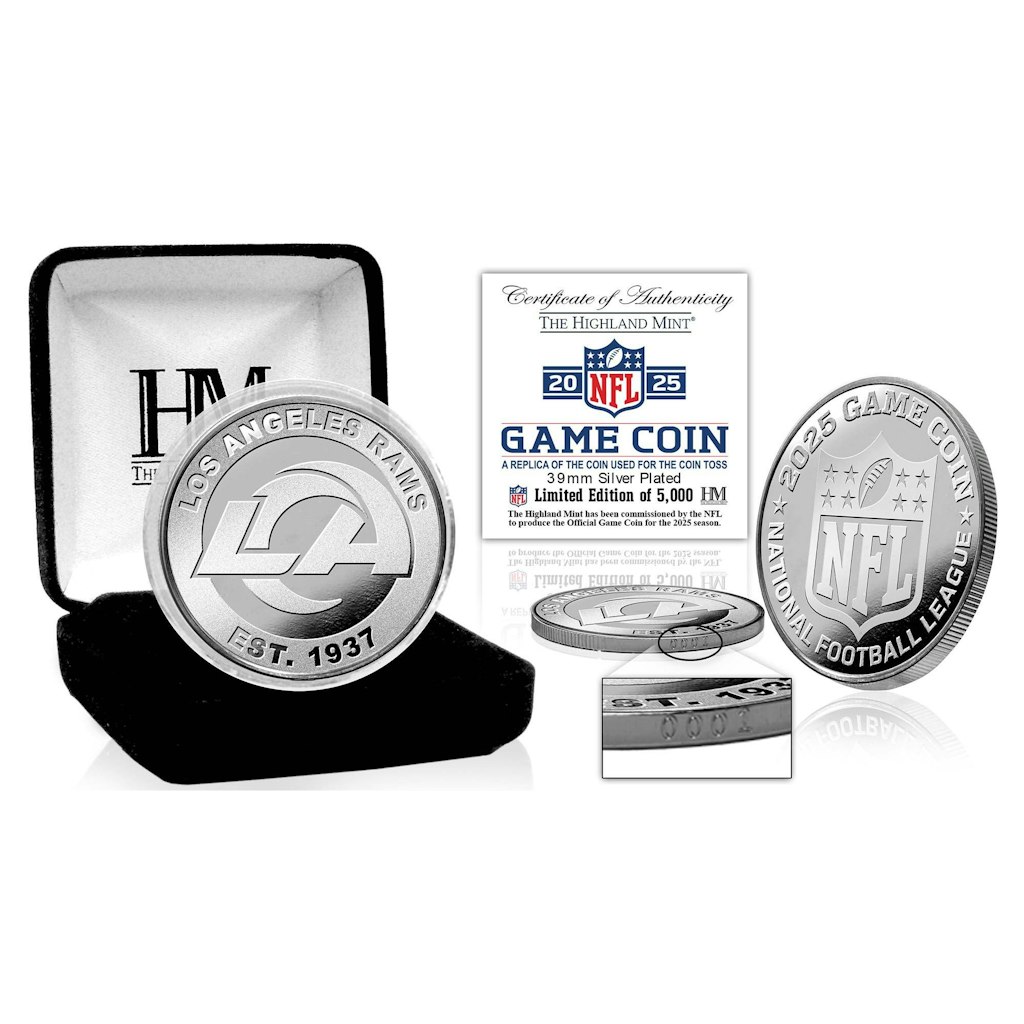 Highland Mint Los Angeles Rams 2025 Coin Toss Silver Coin: $49.99