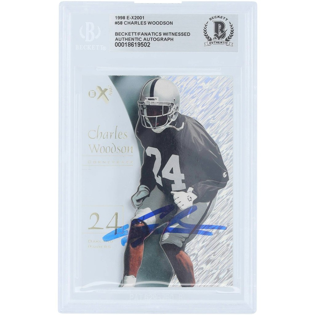 Charles Woodson Autographed 1998 Skybox E-X Rookie Card: $379.99