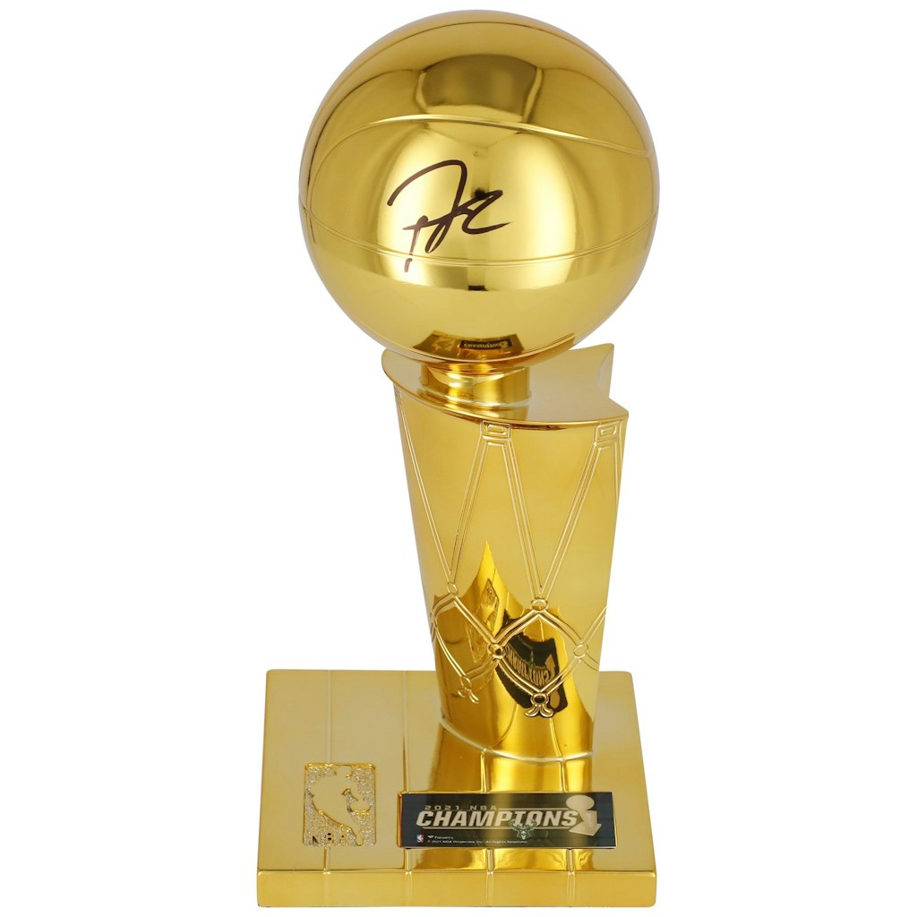 Giannis Antetokounmpo Autographed Milwaukee Bucks Larry O'Brien Replica Trophy: $599.99