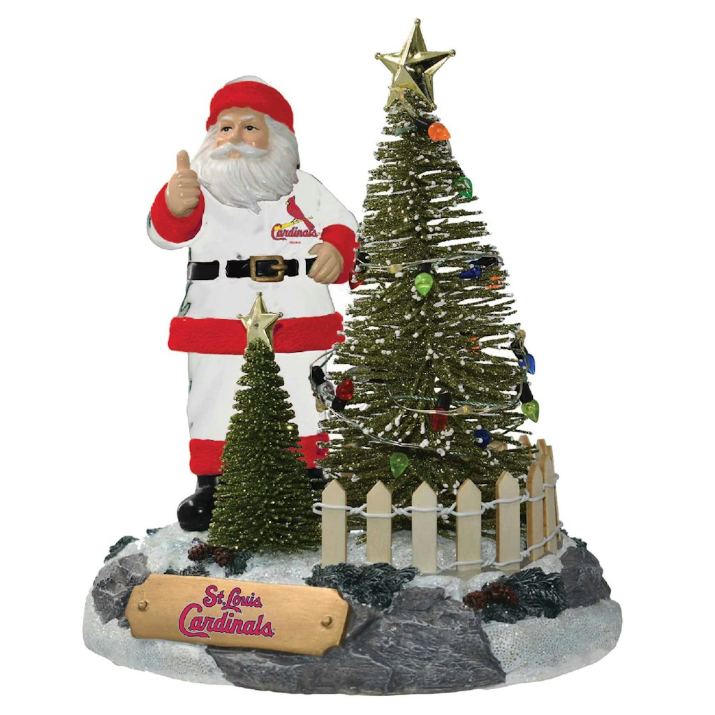 St. Louis Cardinals Santa Figurine with LED Tree: $64.99