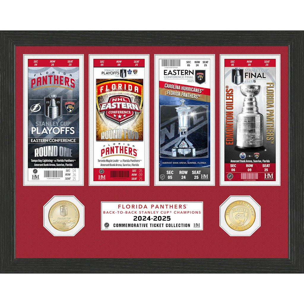 Highland Mint Florida Panthers 2025 Stanley Cup Champions 12" x 15" Ticket and Bronze Coin Photo Mint: $99.99