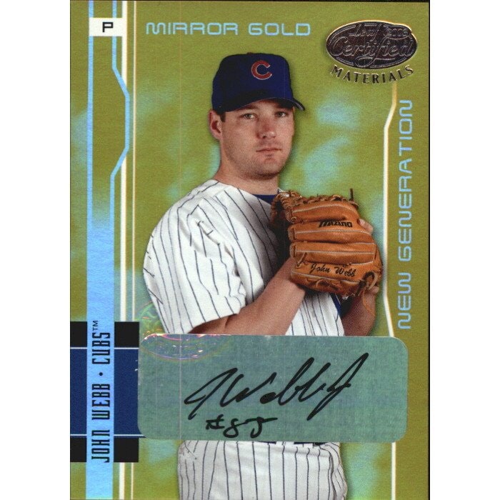 2003 Leaf Certified Materials Mirror Gold John Webb Autograph /25: $15