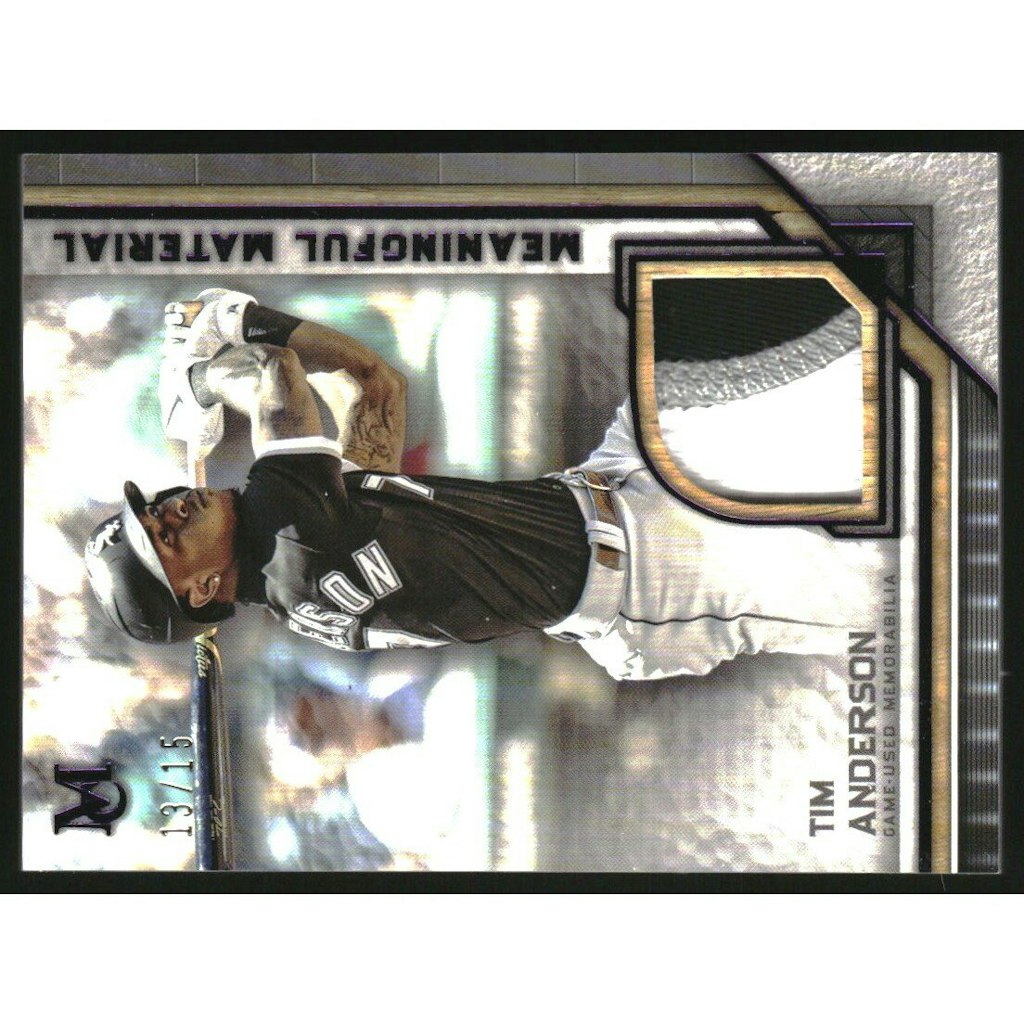 2023 Topps Museum Collection Tim Anderson Meaningful Material Relics Amethyst Card: $15