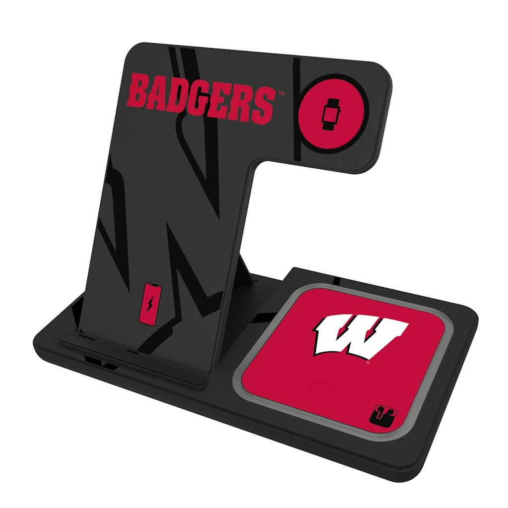 Keyscaper Wisconsin Badgers 3-in-1 Wireless Charger: $64.99