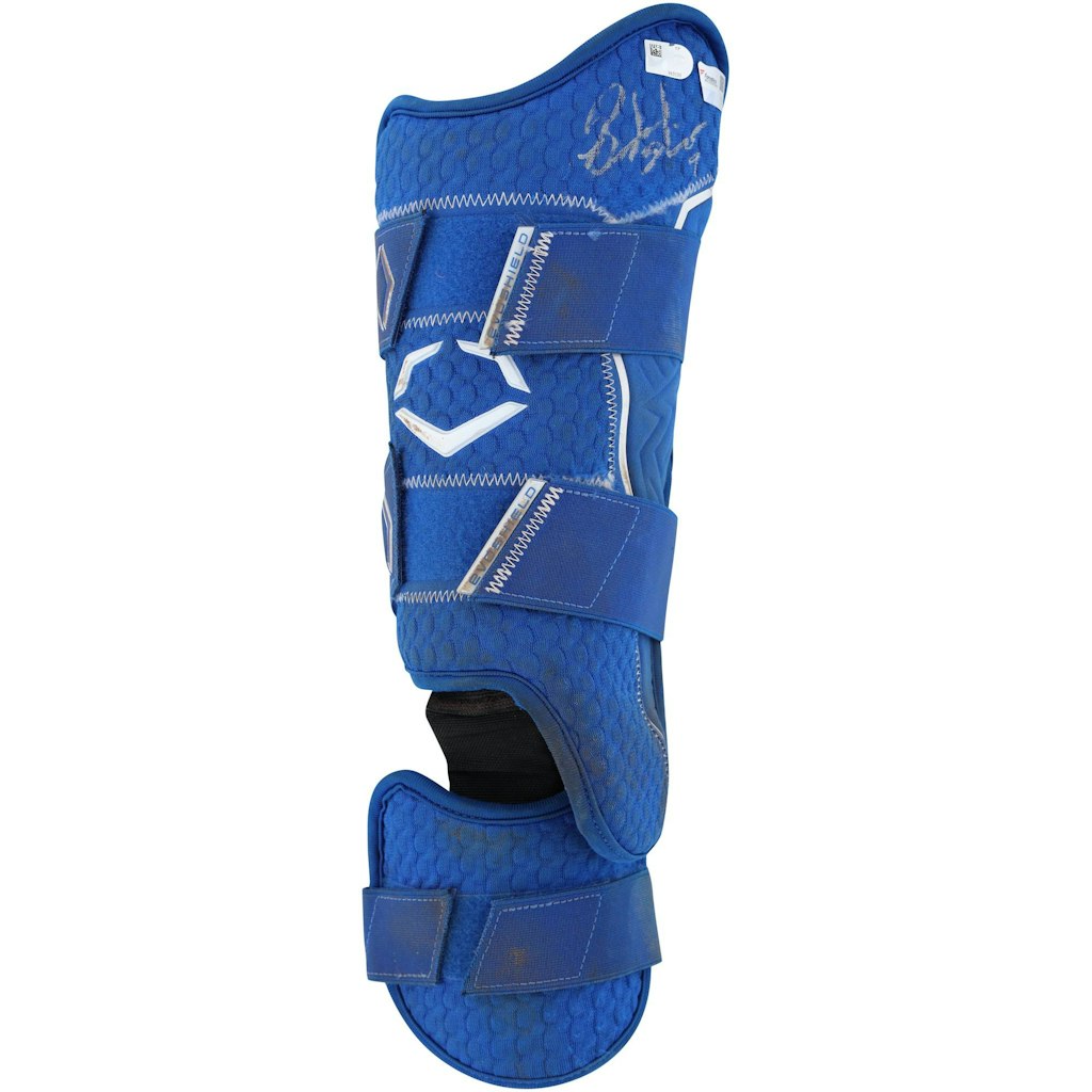 Brandon Nimmo Autographed Game-Used New York Mets EvoShield Leg Guard: $299.99