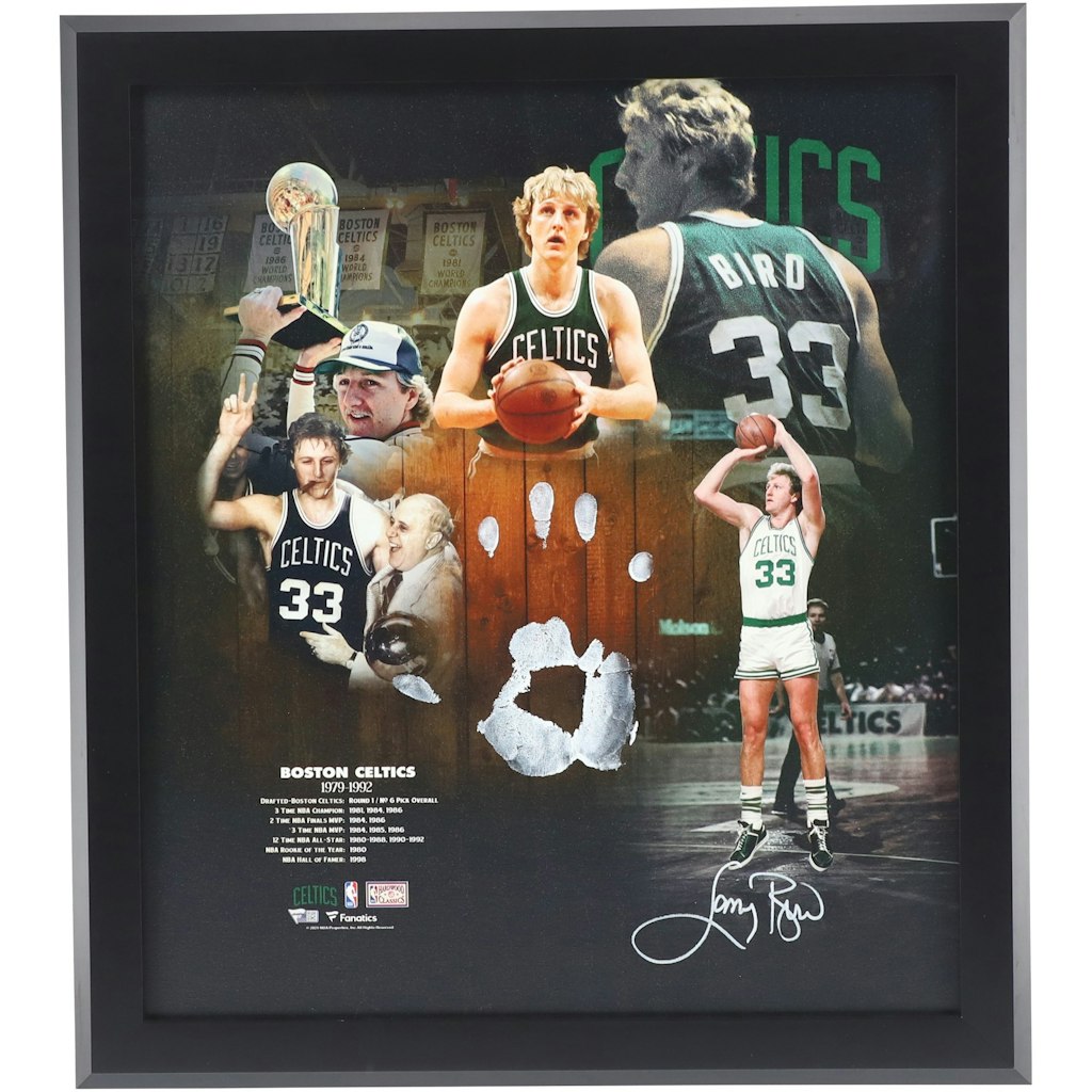 Larry Bird Boston Celtics Autographed 20" x 24" Framed Canvas: $1,499.99