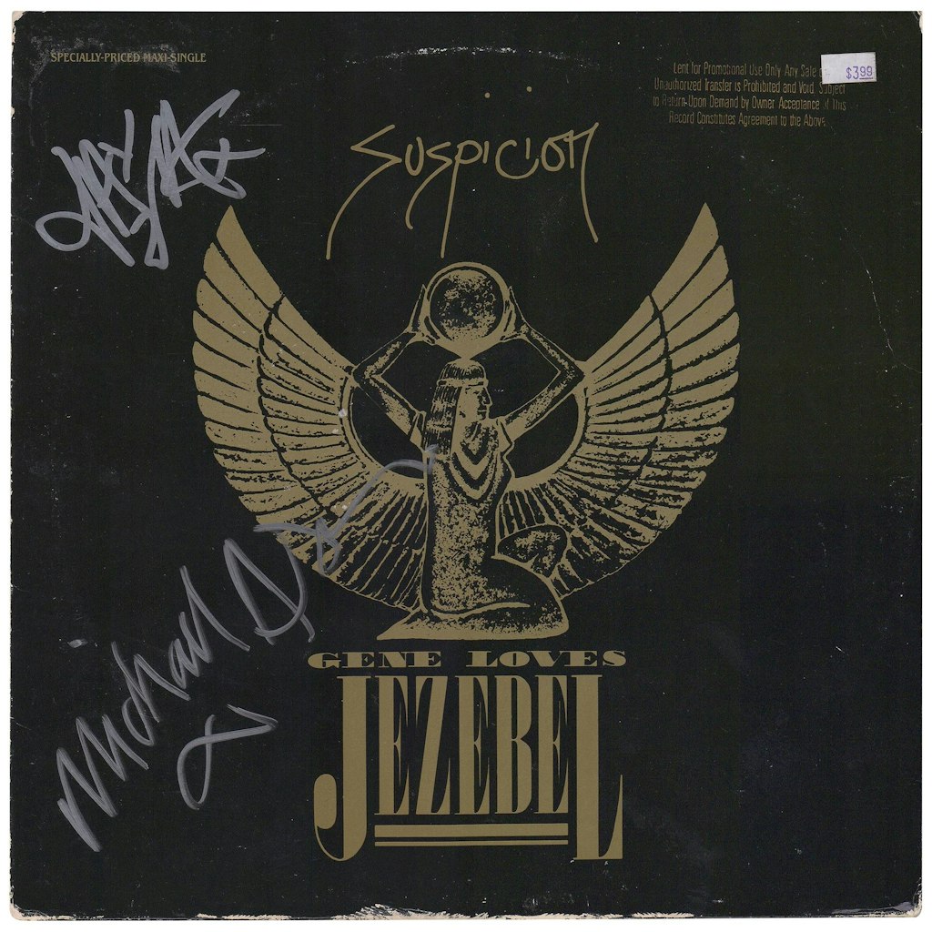 Jay Aston and Michael Aston Autographed Gene Loves Jezebel Suspicion Album: $199.99