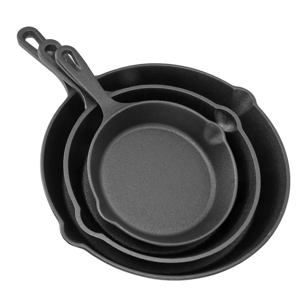 Cast Iron Frying Pan 3-Piece Set: $28.79