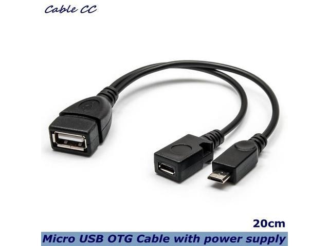 20cm 2-in-1 Micro USB OTG Y-Splitter Adapter: $12.55