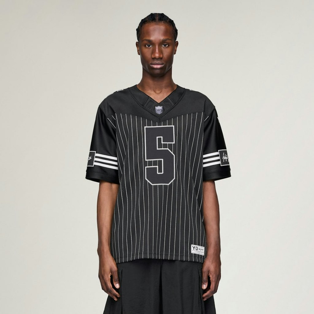 Y-3 Garret Wilson Football Short Sleeve Shirt: $120