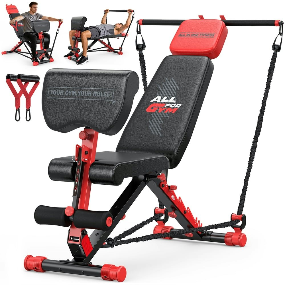 GIKPAL 8-Position Adjustable Weight Bench: $142.99