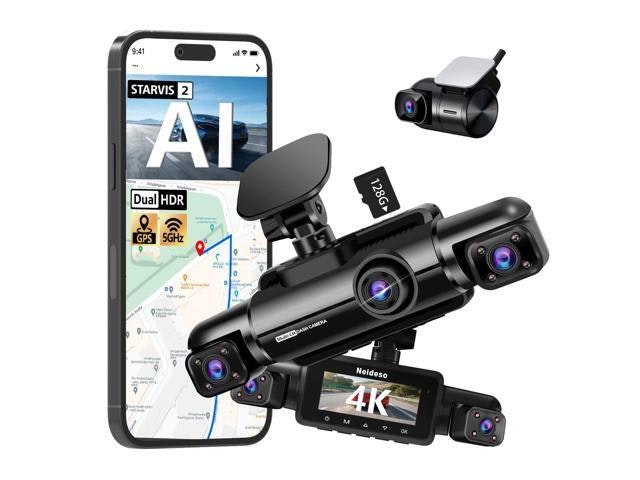 4K 4-Channel Dash Cam with AI Driver Monitor System and 128GB Card: $329.99