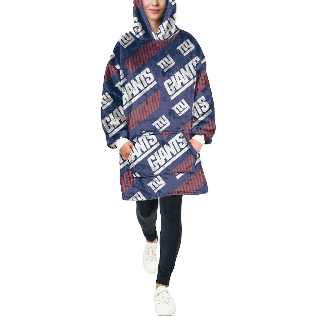 Pegasus New York Giants 60" x 80" Repeat Logo Hoodie Bloncho: $34.99