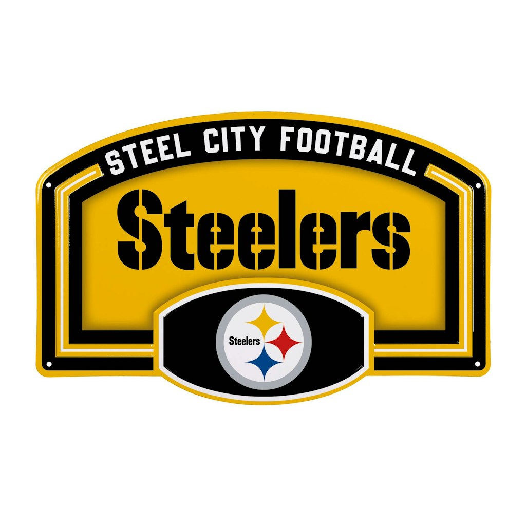 Pittsburgh Steelers 11" x 17" Embossed Steel Wall Sign: $39.99