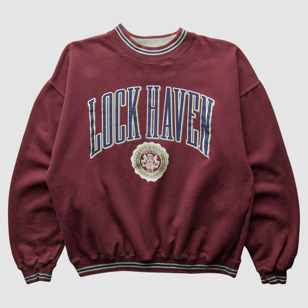 Fanatics Real Vintage Lock Haven Bald Eagles 90s Pullover Sweatshirt: $69.99