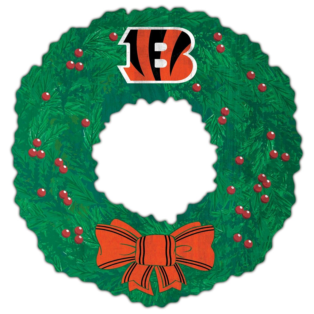 Cincinnati Bengals 16-Inch Team Wreath Sign: $22.99 Cincinnati Bengals 16-Inch Team Wreath Sign: $22.99