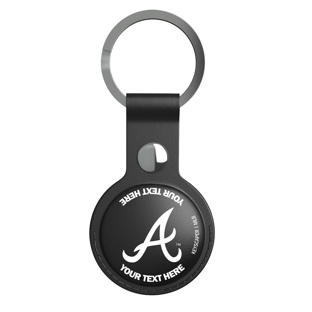 Keyscaper Atlanta Braves Personalized Leatherette AirTag Holder: $29.99 Keyscaper Atlanta Braves Personalized Leatherette AirTag Holder: $29.99
