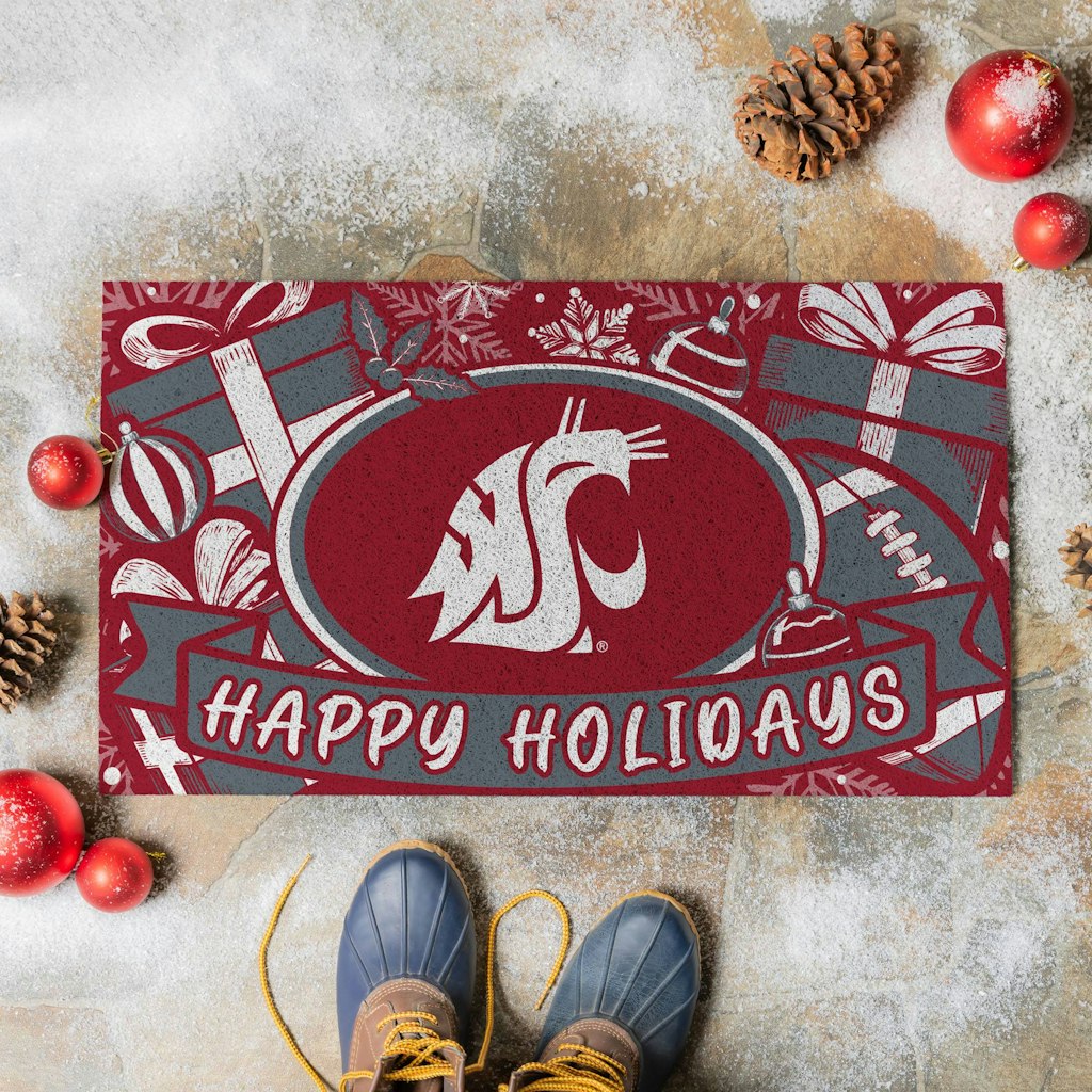 Washington State Cougars 28" x 16" Holiday Turf Door Mat: $39.99 Washington State Cougars 28" x 16" Holiday Turf Door Mat: $39.99