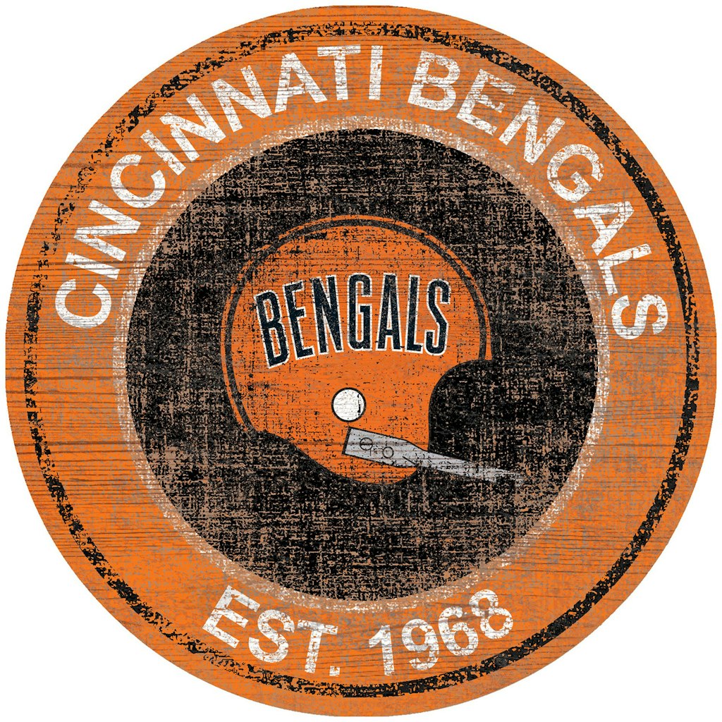Cincinnati Bengals 24-inch Round Heritage Logo Sign: $49.99