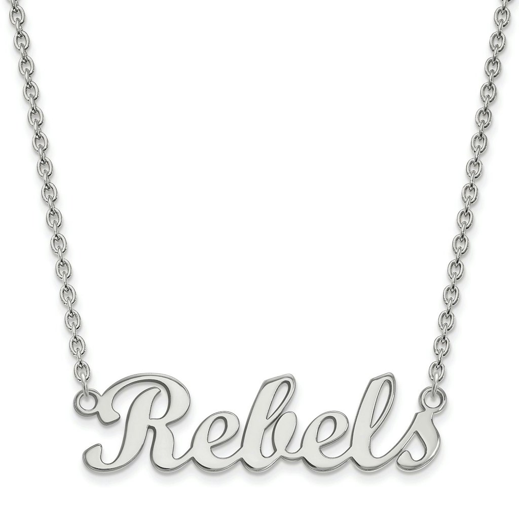 Women's Ole Miss Rebels Silver Script Necklace: $89.99 Women's Ole Miss Rebels Silver Script Necklace: $89.99
