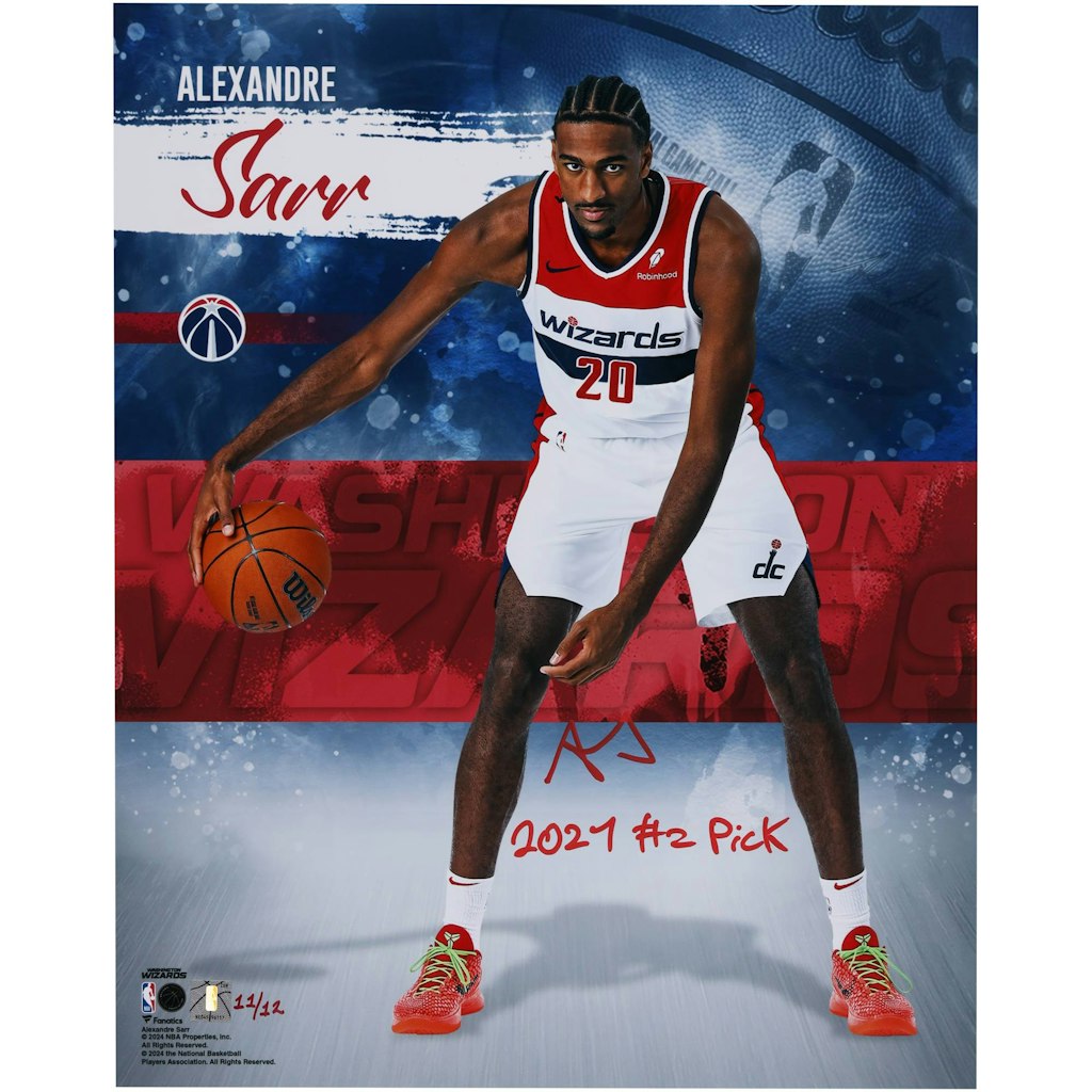 Alexandre Sarr Washington Wizards Autographed 16" x 20" Photograph: $449.99