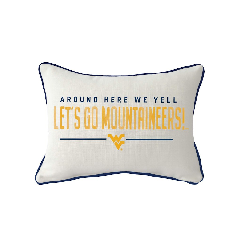 Little Birdie West Virginia Mountaineers Piped Pillow: $39.99
