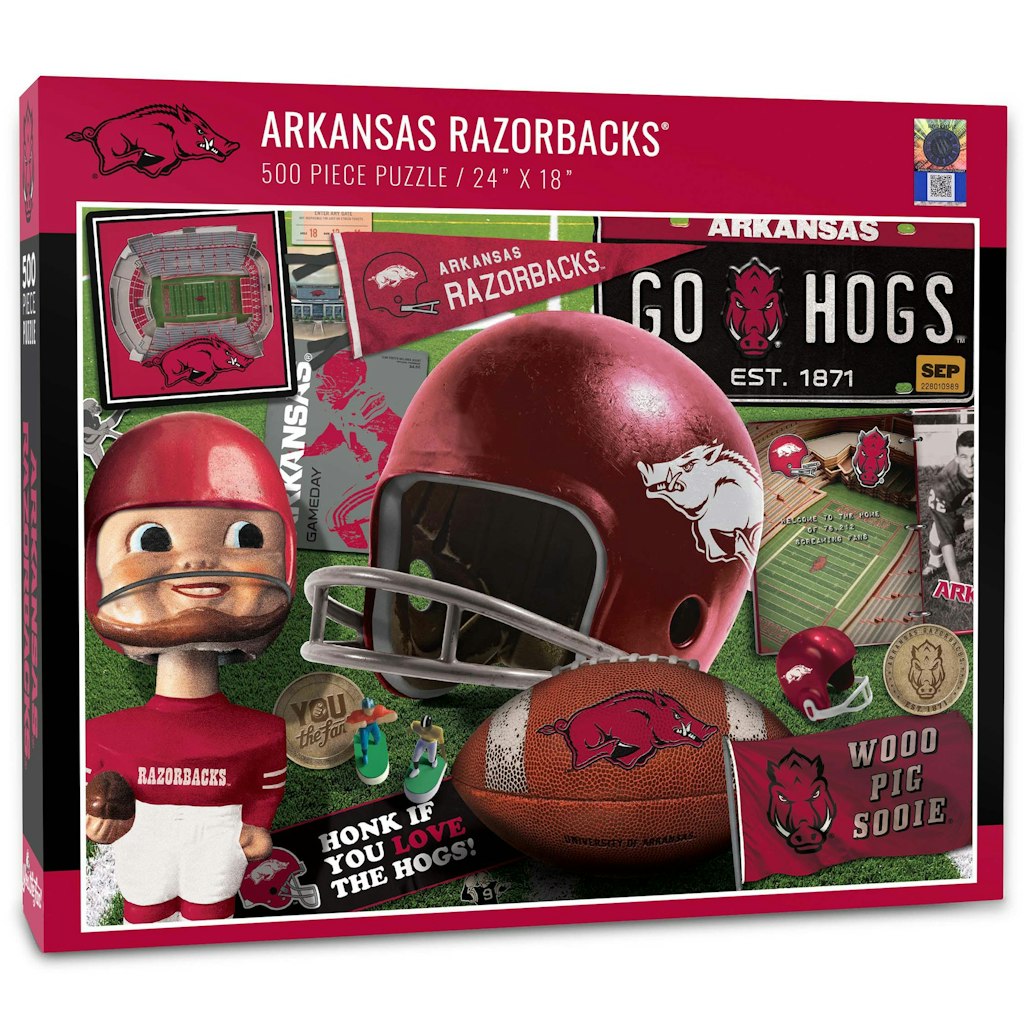 IDNA Arkansas Razorbacks 500-Piece Retro Series Puzzle: $34.99